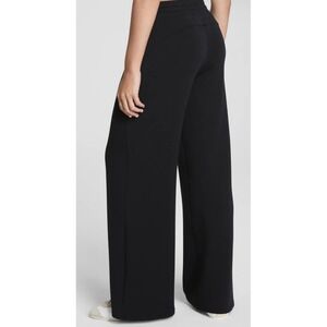 Spanx Womens Air Essentials Wide Leg Pants Soft Lounge Black XS Sweatpants $118